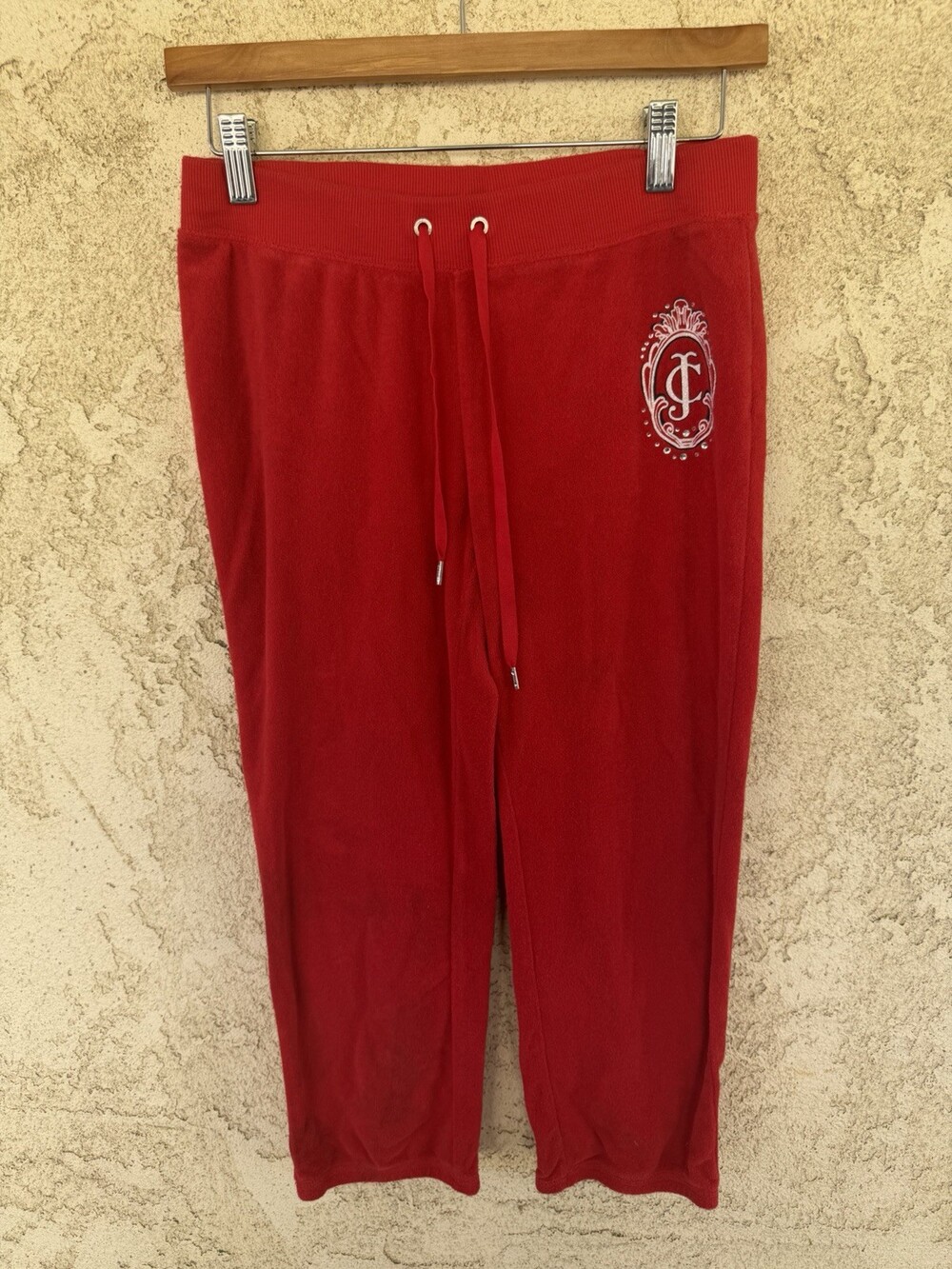 Vintage 2YK Juicy Couture Tracksuit Hoodie Pants Velour Red Ginger Size XS